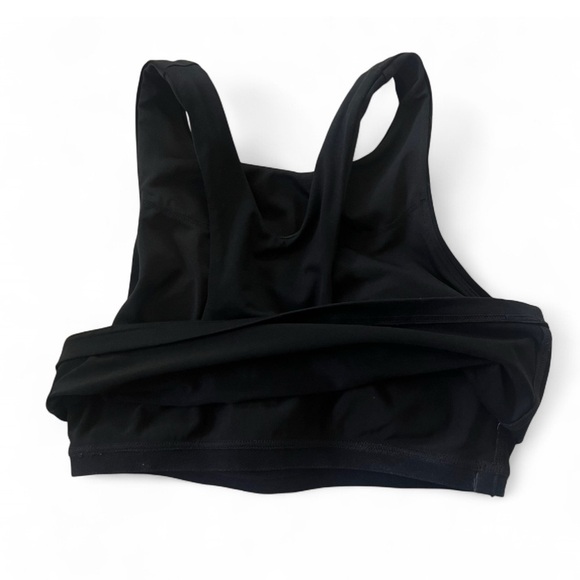 Athleta Black Women's Cropped Athletic Shirt - Padded - Picture 3 of 4